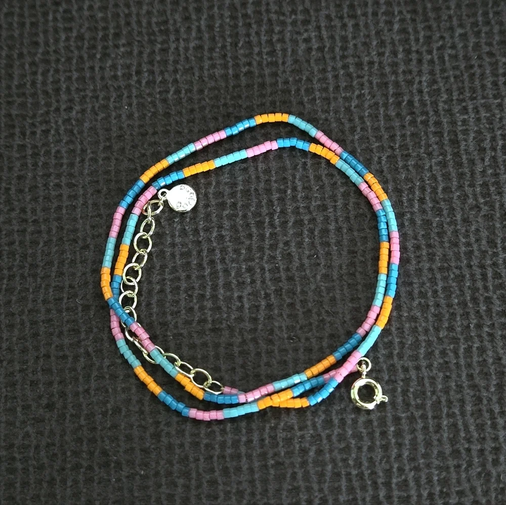 Gorjana "Gigi Stripe" Glass🪟 Bead Necklace - NWT - Picture 5 of 16